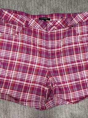 George Pink, Purple and White Plaid Shirt